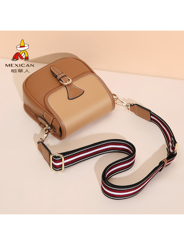 稻草人女士包包迷你小包包宽肩带斜挎包女