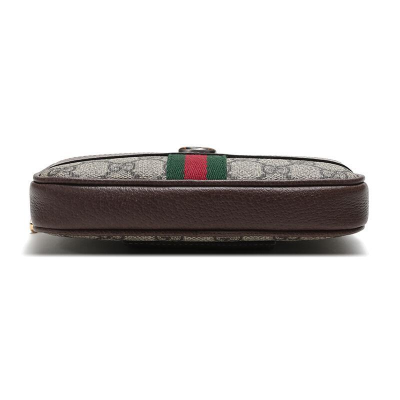 GUCCI 古驰 女士高级人造帆布配皮iPhone保护套单肩斜挎包腰包 519308 96IWS