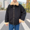 【COMEACROSS】冬装韩版加厚工装棉衣宽松羊羔毛翻领厚棉服棉袄