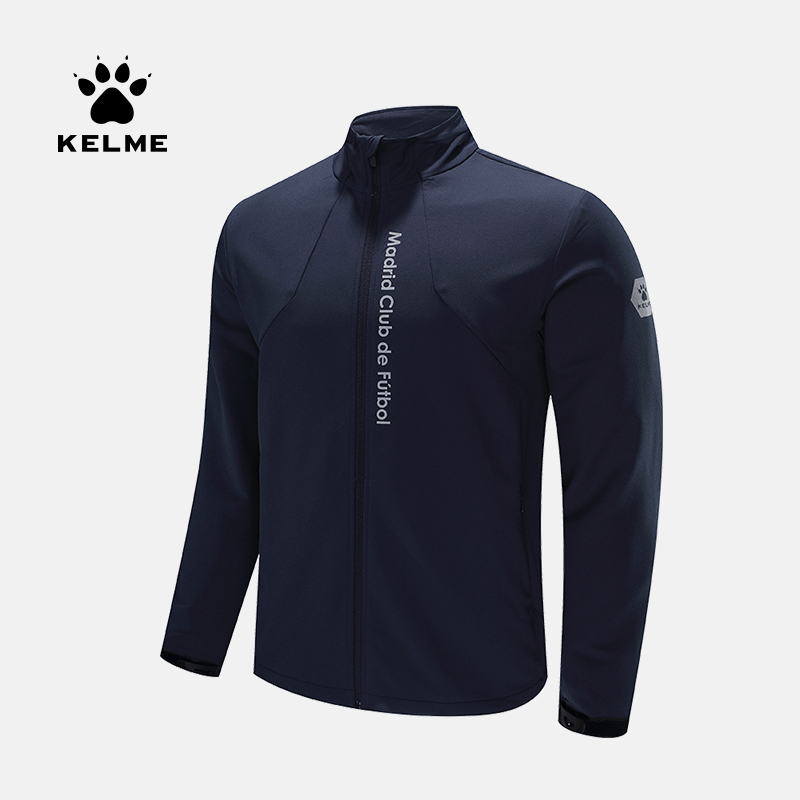 KELME/卡尔美男士拉链运动外套梭织薄款风衣立领综训跑步开衫服