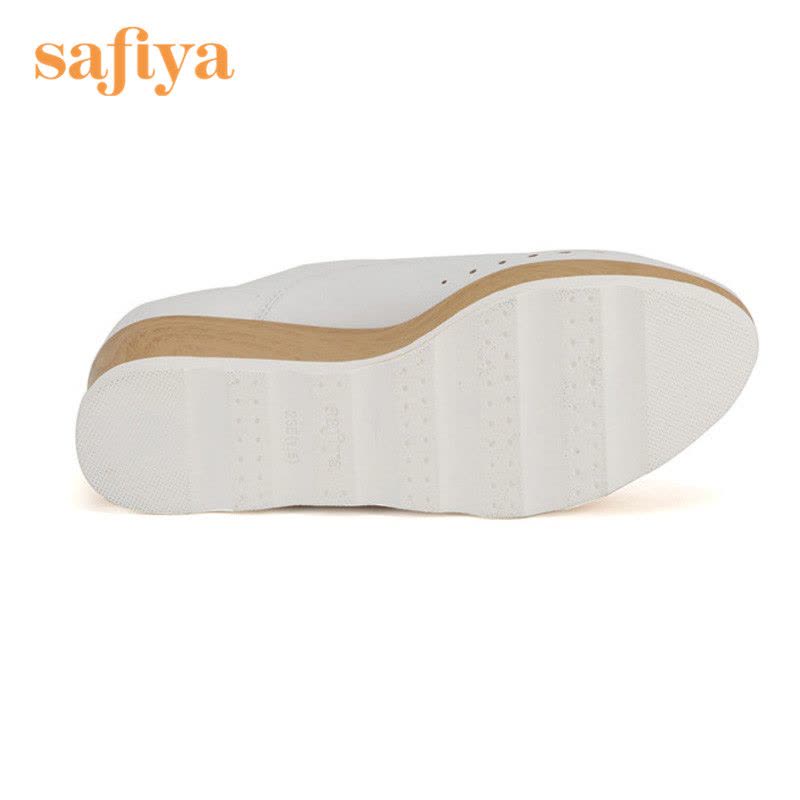索菲娅Safiya牛皮春秋真皮深口高坡跟女士高帮鞋SF61112063图片