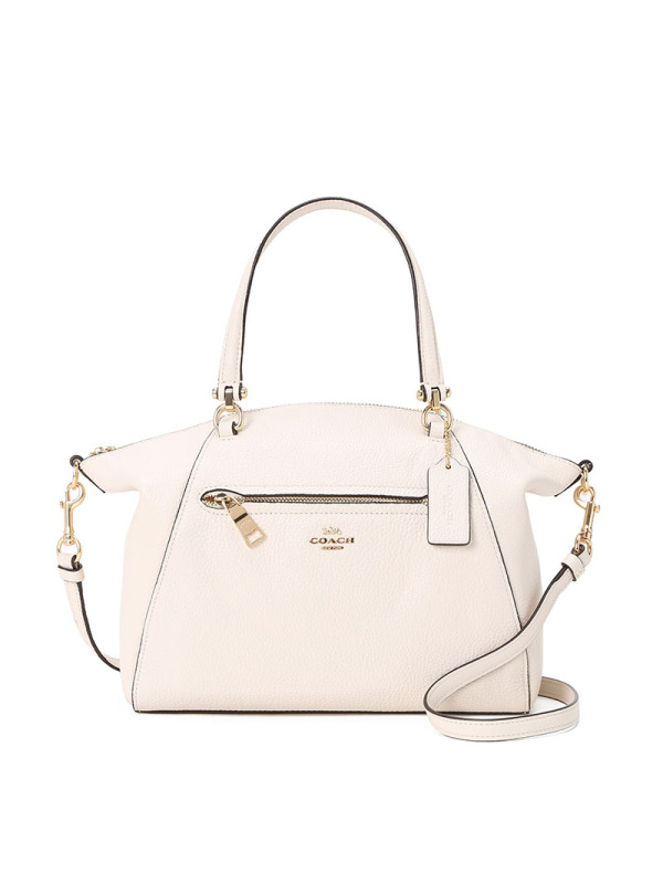 蔻驰 COACH PRAIRIE 通勤肩背包中号 字母马车标织物F79997 女士斜挎包 金扣