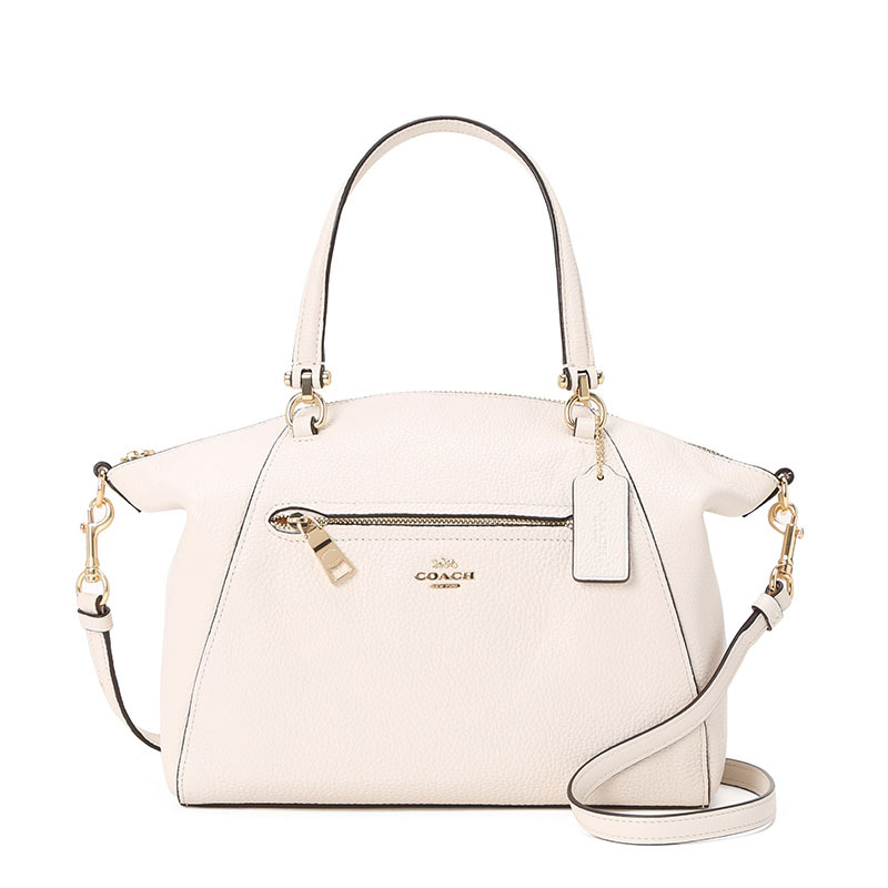 蔻驰coachprairie通勤肩背包中号字母马车标织物f79997女士斜挎包金扣