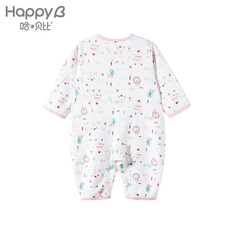 哈贝比（happyB） 婴儿衣服婴儿连体衣春秋 新生儿内衣宝宝纯棉长袖哈衣爬服