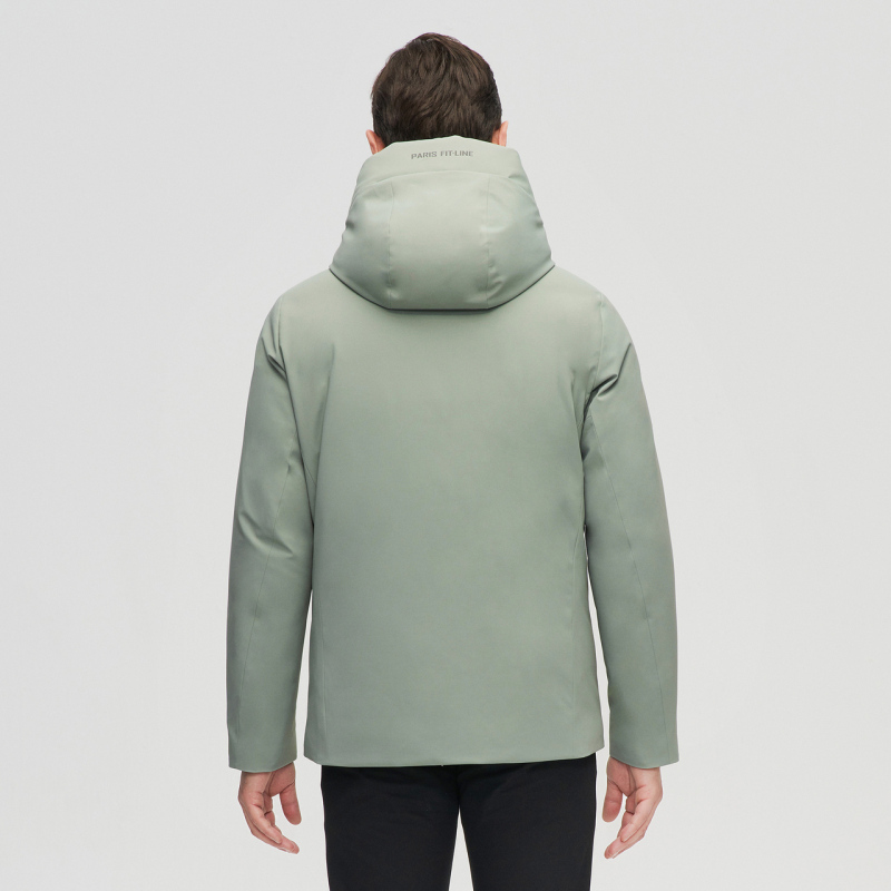 波司登鹅绒羽绒服冬季男士商务休闲纯色连帽设计保暖短款防风防油