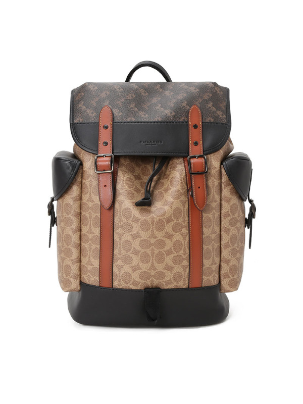 蔻驰COACH 男士双肩包 老花拼皮C1059