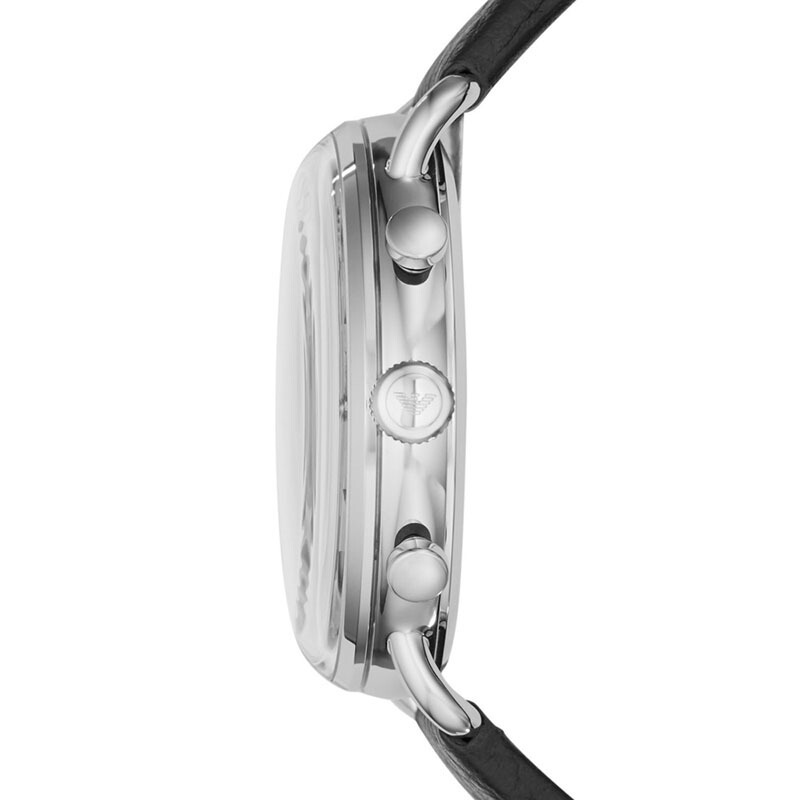 阿玛尼(EMPORIO ARMANI)手表 商务时尚皮带石英休闲男士腕表