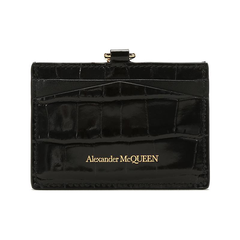 ALEXANDER MCQUEEN 亚历山大·麦昆 女士 牛皮革颈部挂包卡包卡夹 648015 1JMFG