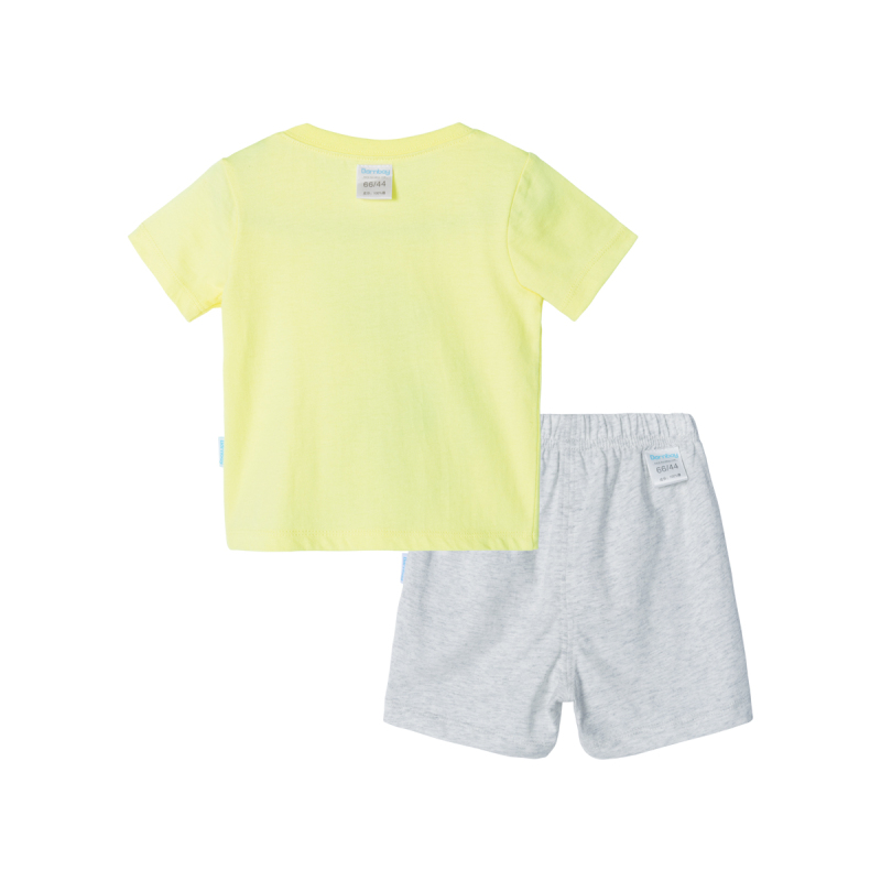 贝贝怡男宝套头套装夏季儿童纯棉上衣裤子两件套192T344