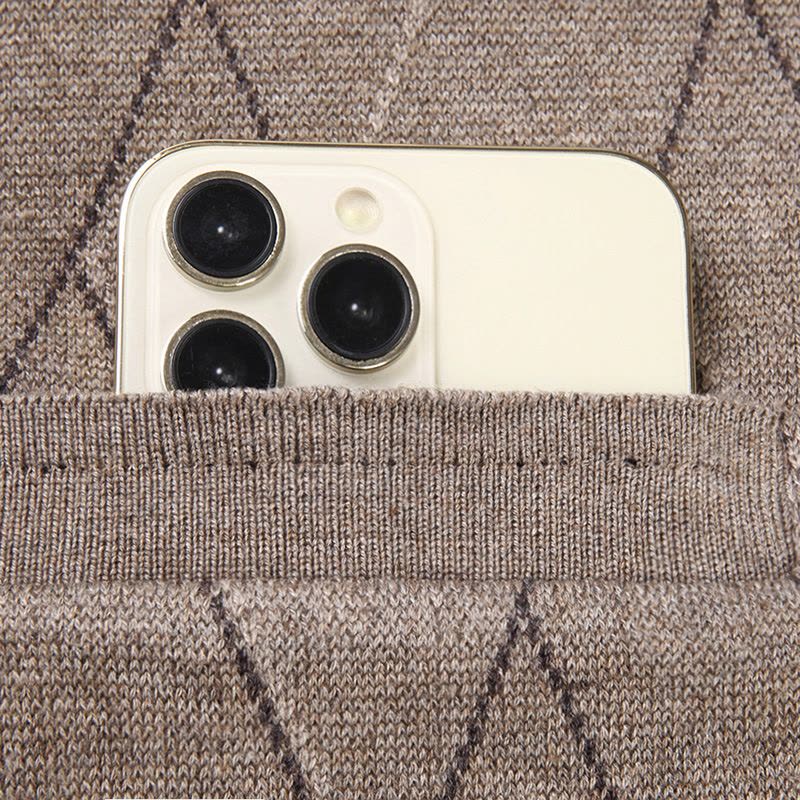 秋冬新款男式针织开衫马甲 秋冬休闲提花无袖羊毛背心出口图片