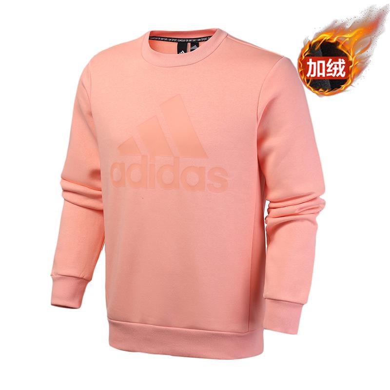 阿迪达斯男服卫衣套头圆领加绒休闲运动服DX7663