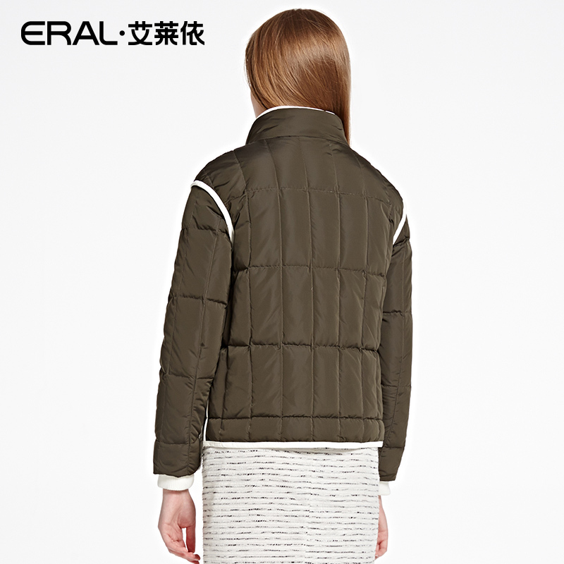 ERAL/艾莱依冬装立领个性短款羽绒服女白鸭绒12039-EDBA
