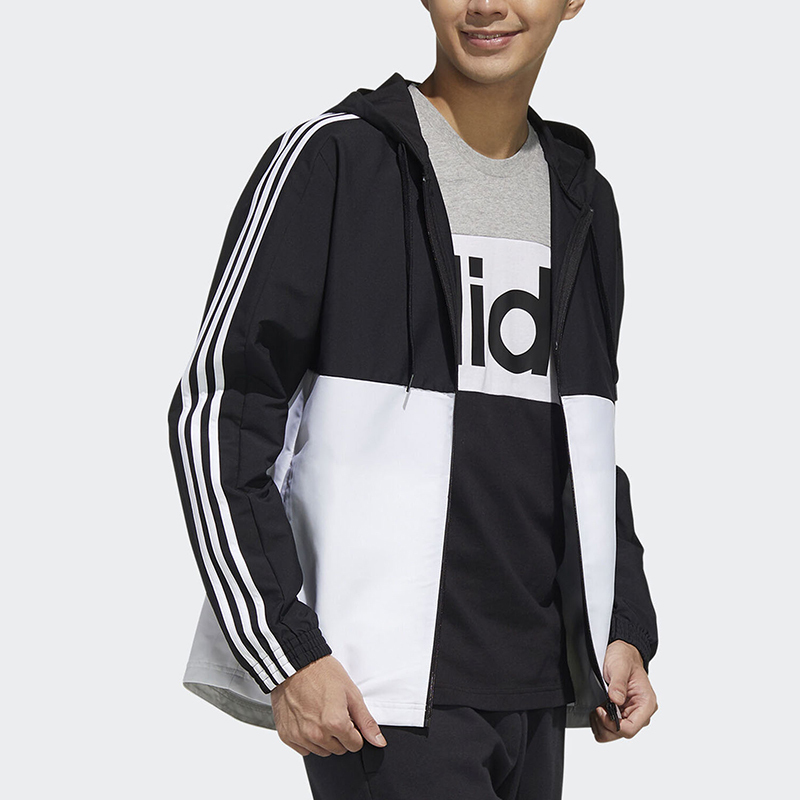 adidas阿迪达斯男装2021春季新款训练运动服连帽夹克外套fl8627