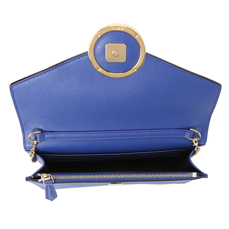 20春夏 FENDI KAN I LOGO FF 链带皮夹单肩包 8BS006