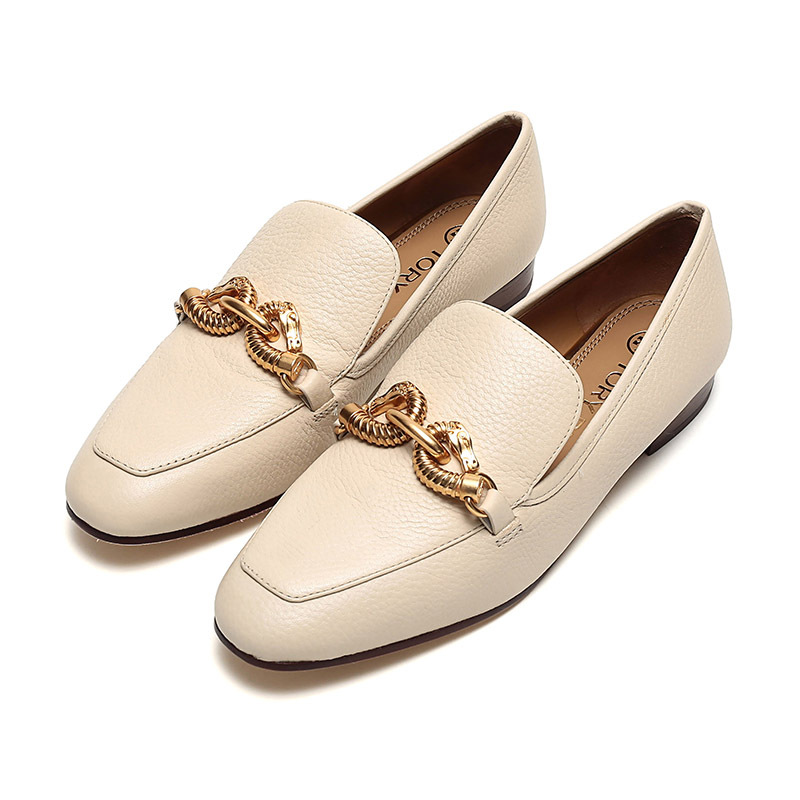toryburch托里伯奇奢侈品tb女鞋牛皮jessa平底鞋乐福鞋皮鞋60801