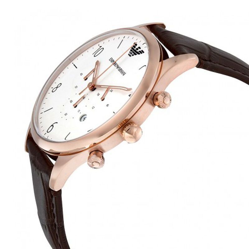 armani阿玛尼手表真皮表带男表休闲简约石英表时尚钢带男士腕表ar1916