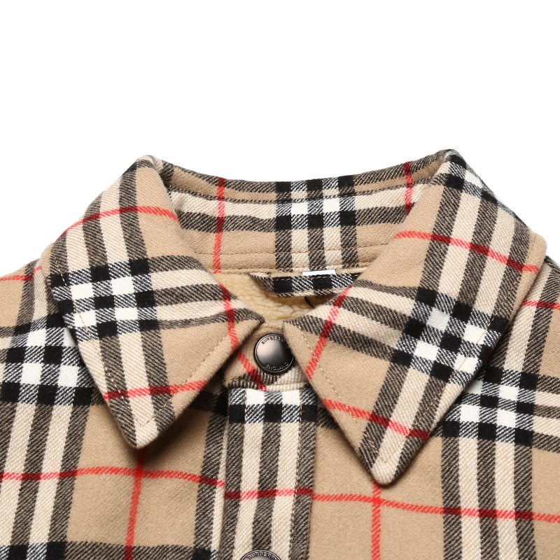 博柏利巴宝莉burberry男款绵羊毛衬衫式棉服外套80438391
