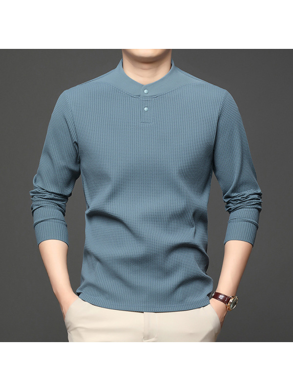 同款经典亨利领男士卫衣秋季新款舒适透气长袖打底衫男