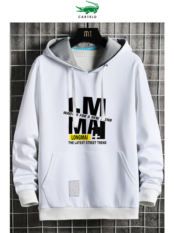 CARTELO 秋季新款休闲印花卫衣潮流个性百搭男士连帽外套