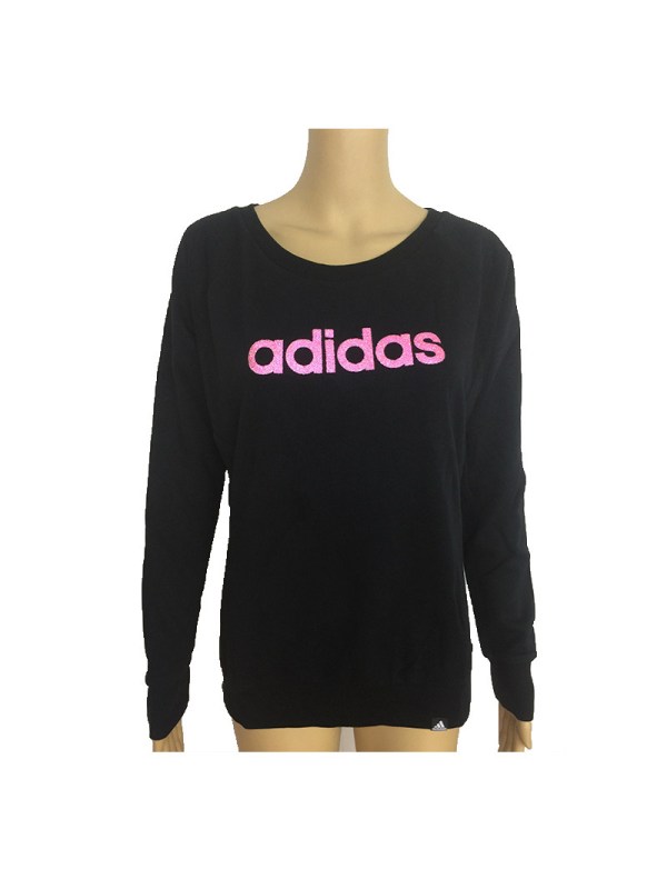 Adidas阿迪达斯卫衣女装秋季透气运动休闲针织圆领套头衫QD