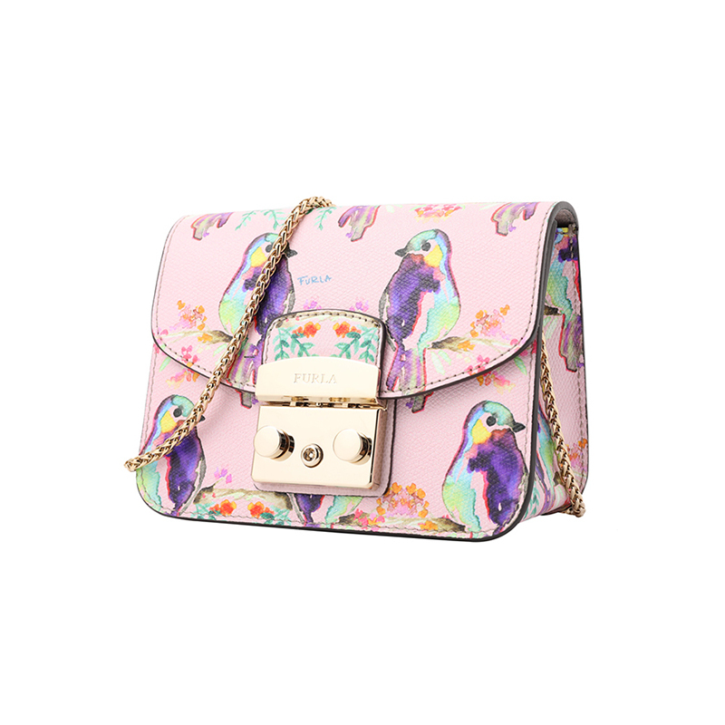 FURLA 芙拉 女士皮质单肩斜挎包 印花 BGZ7 TONI CAMELIA 962530