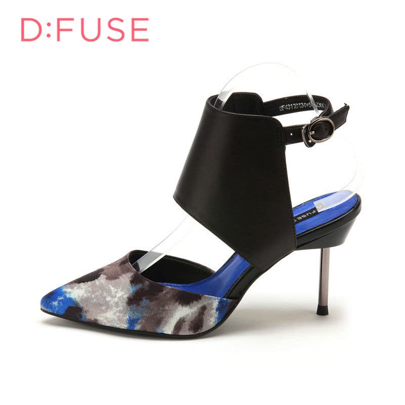 迪芙斯D:FUSE羊皮尖头高跟套脚纯色秋浅口女鞋DF43110134图片