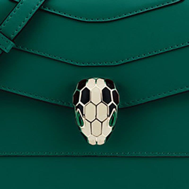 BVLGARI/宝格丽 女款单肩斜挎蛇头包 小号 宝石绿图片