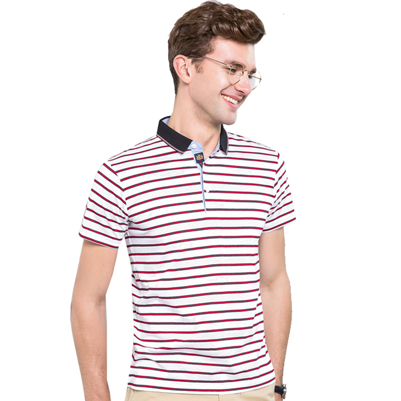 雅鹿男士短袖t恤2019夏季新款翻领半袖体恤polo衫男短袖