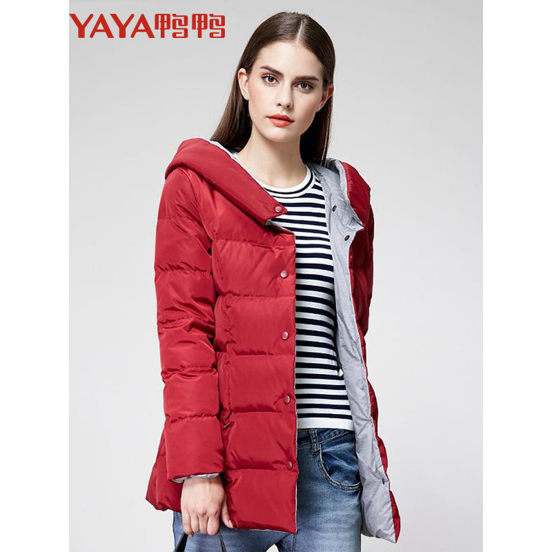 鸭鸭 冬装新品 新款羽绒服女中长款商场同款潮B-5540