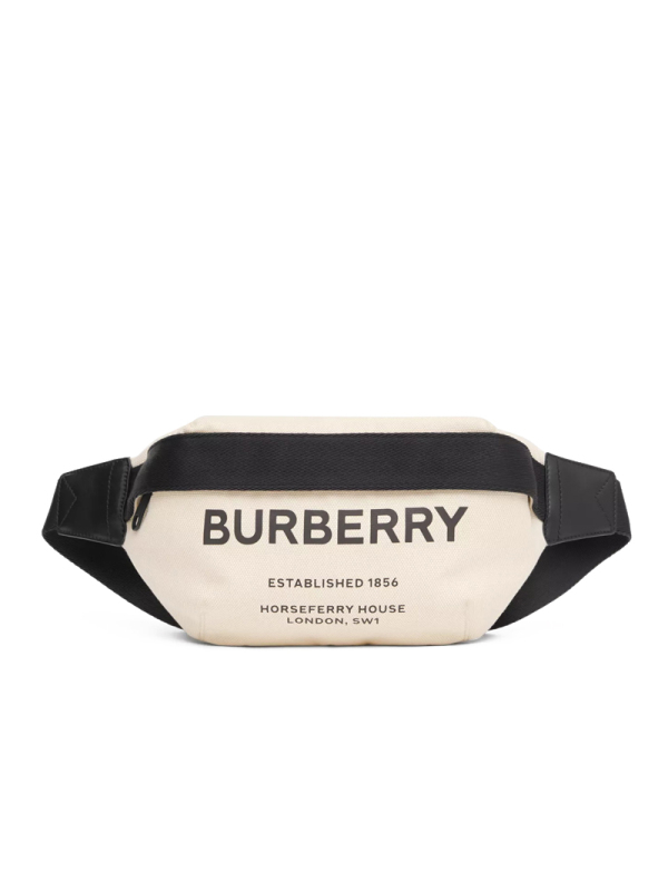 【预定】BURBERRY/博柏利 中号 Horseferry 印花棉质帆布腰包 31*7.5*16CM