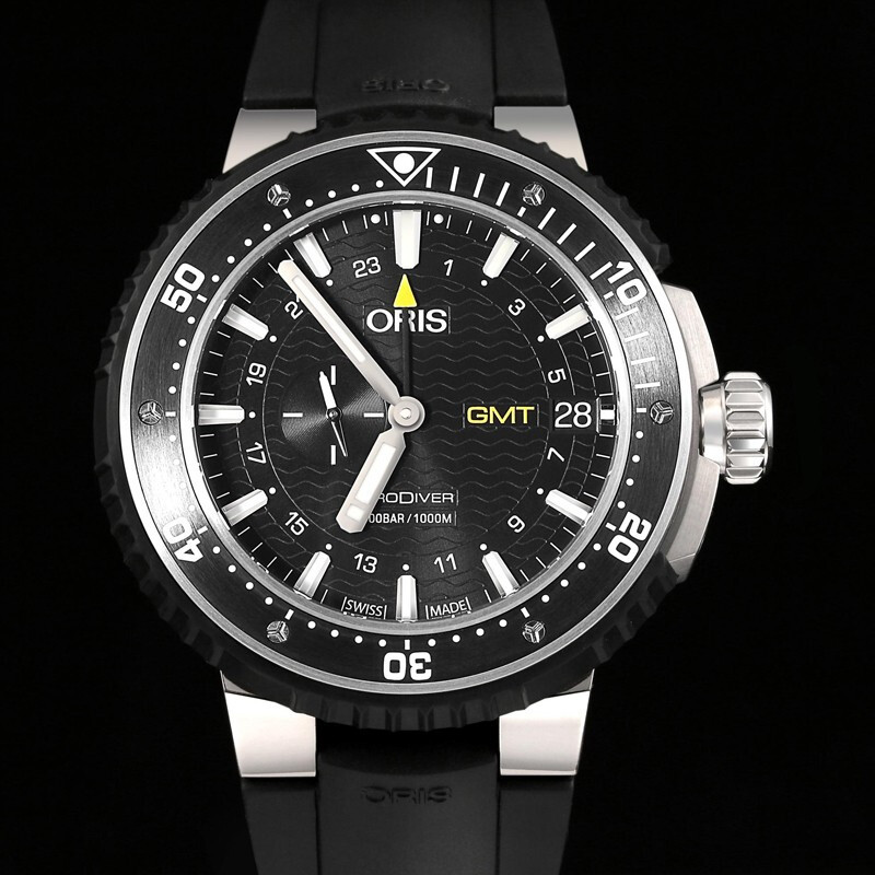 oris豪利时瑞士手表潜水系列forcedivergmt胶带自动机械男表