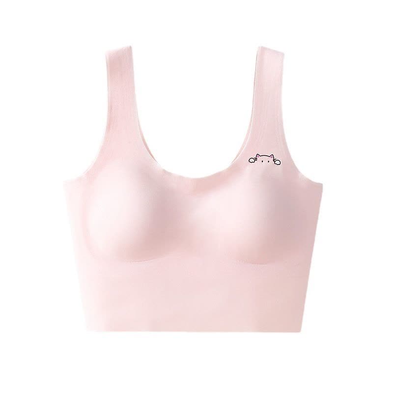 女童学生内衣运动防震跑步背心初中生高中生薄款少女款发育期文胸图片
