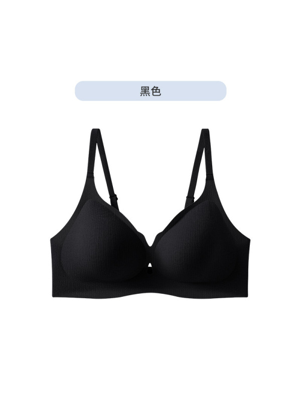 夏季薄款小胸聚拢隐形女士内衣无钢圈果冻胶提拉软支撑美背文胸
