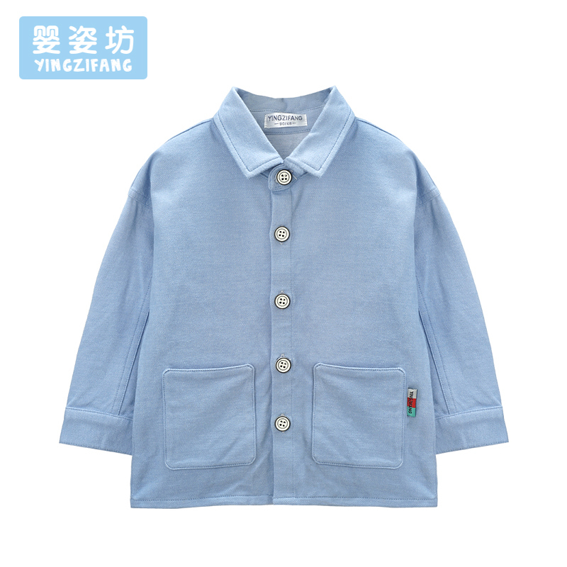 男女童春季衬衫开扣双口袋时尚外出服1-5岁