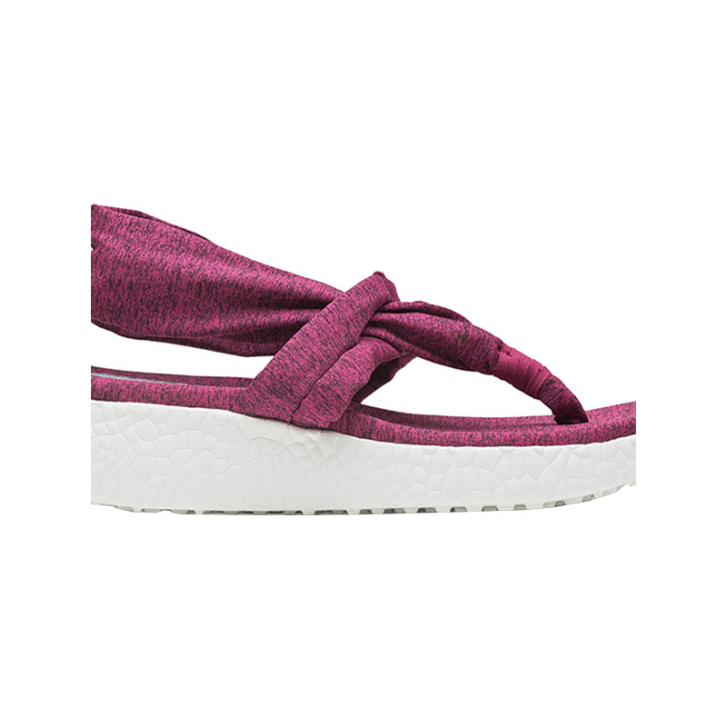 skechers斯凯奇夹趾松糕底拖鞋弹力布波西米亚凉鞋 38598