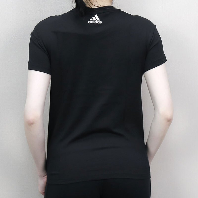 阿迪达斯（adidas）女款大logo印花休闲短袖T恤CX5153