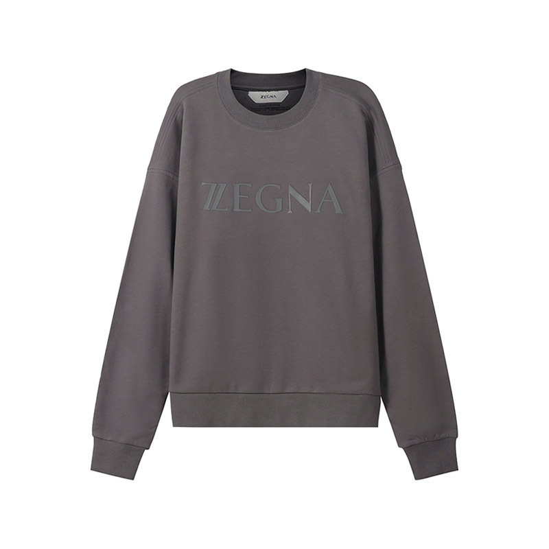杰尼亚 Z ZEGNA 男士棉质宽松版圆领长袖卫衣运动衫VZ484 ZZ802Z