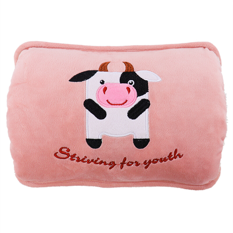 暖咖暖手宝 水晶绒电热水袋暖水袋贴身暖贴暖宝宝已注水 福牛