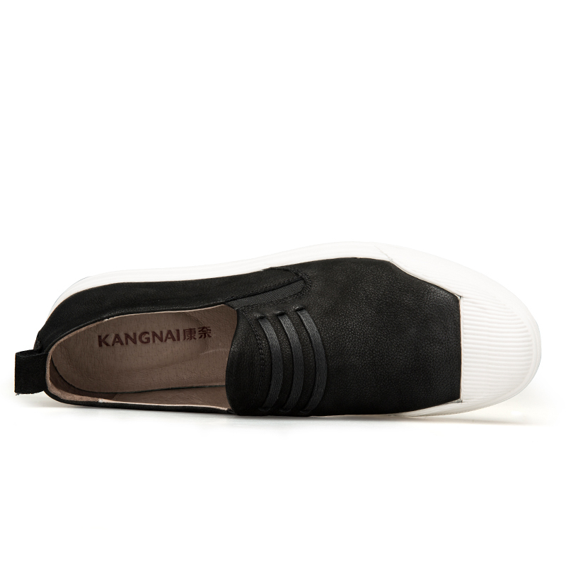 康奈男鞋秋季新款轻便套脚头层牛皮休闲鞋男鞋1175800