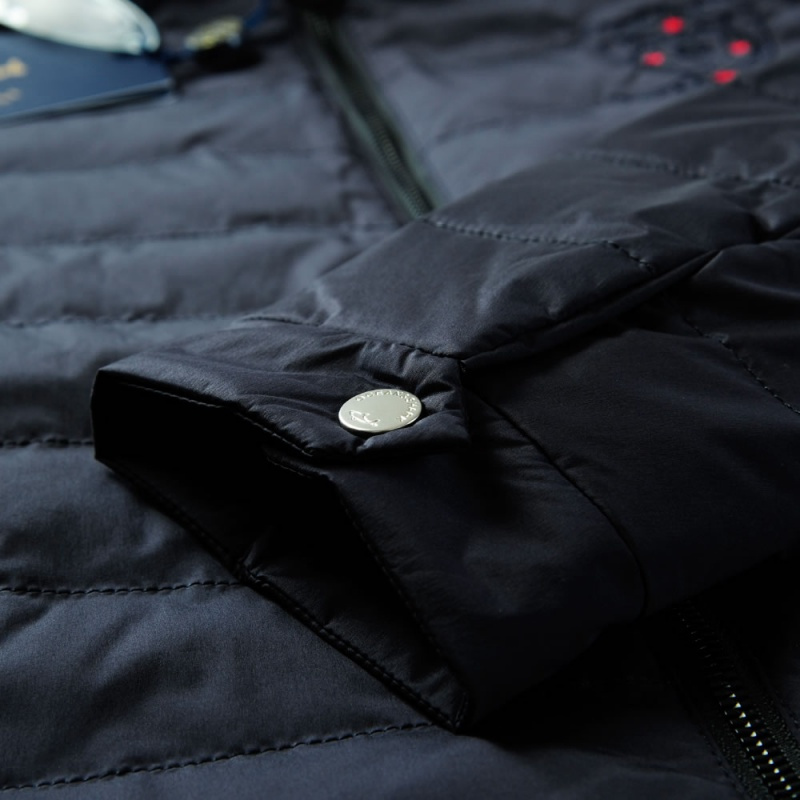古老鲨鱼季精致徽章轻薄修身保暖休闲免烫男装薄羽绒服