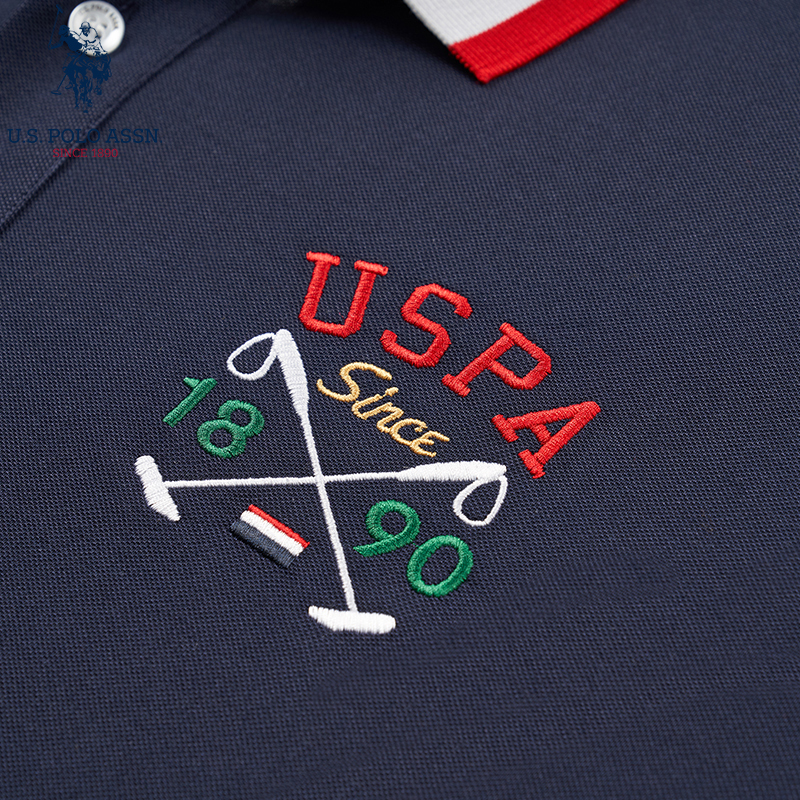 USPOLO ASSN 夏季新款男士polo衫时尚宽松个性潮流翻领休闲百搭短袖