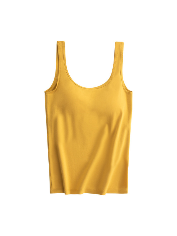 Ceba夏季带胸垫背心棉内搭一体式吊带文胸女美背防走光可外穿打底上衣