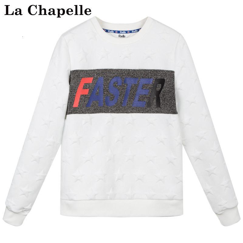 拉夏贝尔puella秋季女装新款韩版宽松学生显瘦套头卫衣女20011133