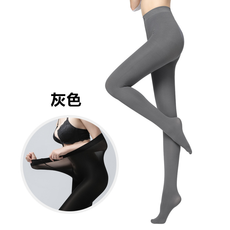 宝娜斯大码200MM中厚连裤袜女 秋冬天鹅绒加肥加大加档打底裤
