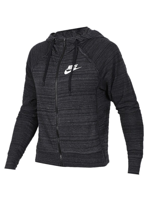 耐克女装春季连帽防风服运动休闲针织夹克外套897913-010