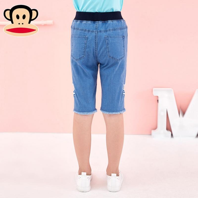大嘴猴儿童牛仔短裤夏装新款女童裤子男中裤休闲五分裤韩版潮棉