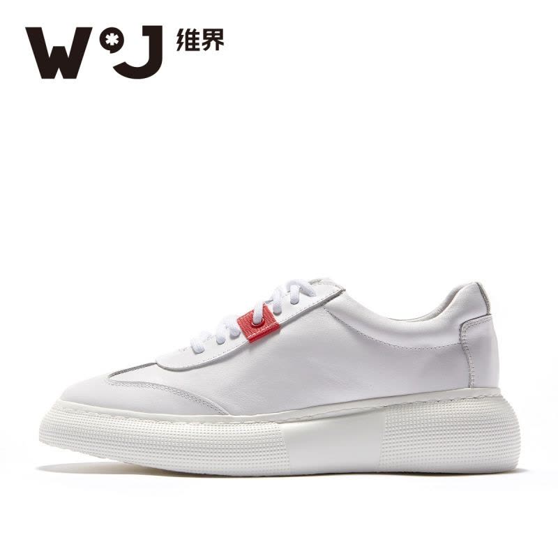 维界男鞋时尚个性厚底板鞋韩版潮流休闲男鞋冬季个性港风小白鞋男图片