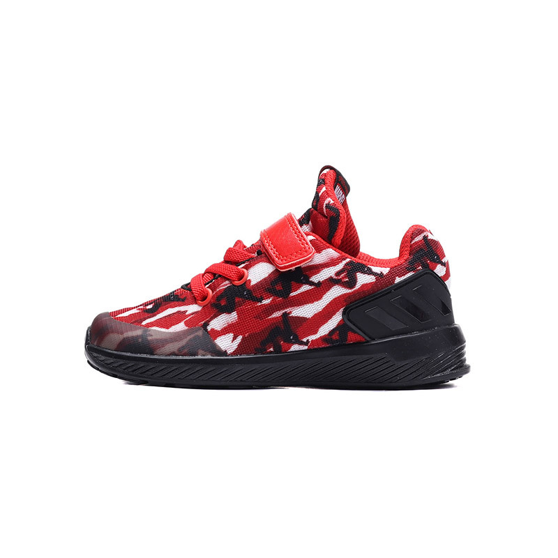 adidas童男婴童鞋蜘蛛侠魔术贴休闲运动鞋D97100 D97100红+黑+白