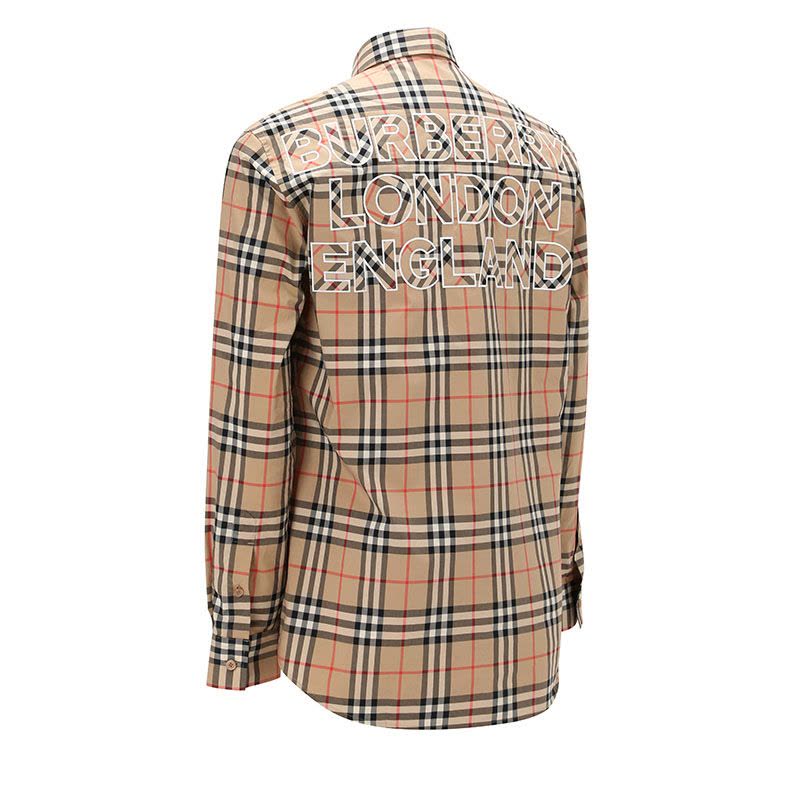 BURBERRY 长袖衬衫 经典格纹 棉质 8038521图片