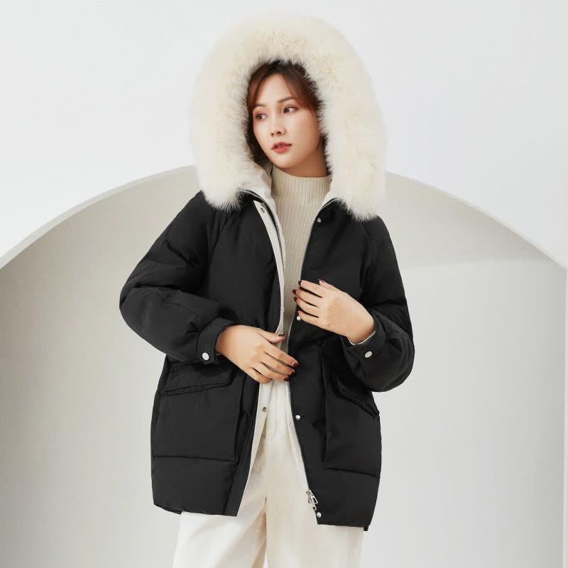 波司登2020年新款羽绒服女中长款温柔甜美风运动休闲B00145276图片